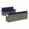 vidaXL Ensemble de canap&eacute; de jardin avec coussin 8 pcs Gris polyrotin