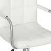 vidaXL Chaises pivotantes &agrave; manger lot de 2 blanc similicuir