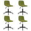 vidaXL Chaises pivotantes &agrave; manger lot de 4 Vert clair Velours