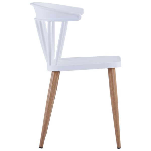 vidaXL Chaises &agrave; manger lot de 2 blanc plastique