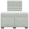 vidaXL Sommier &agrave; lattes de lit et matelas Gris clair 120x200cm Velours