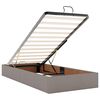 vidaXL Lit ottoman avec matelas taupe 100x200 cm tissu
