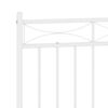 vidaXL T&ecirc;te de lit de remplacement m&eacute;tal blanc 160 cm