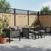vidaXL Salon de jardin 8 pcs avec coussins R&eacute;sine tress&eacute;e Anthracite
