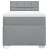 vidaXL Sommier &agrave; lattes de lit avec matelas Gris clair 90x200 cm Tissu