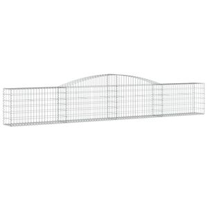 vidaXL Panier de gabions arqu&eacute; 400x30x60/80 cm Fer galvanis&eacute;