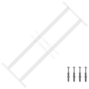 vidaXL Grille de s&eacute;curit&eacute; pour fen&ecirc;tres avec 2 barres transversales