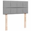 vidaXL Cadre de lit ottoman et matelas gris clair 90x190 cm tissu