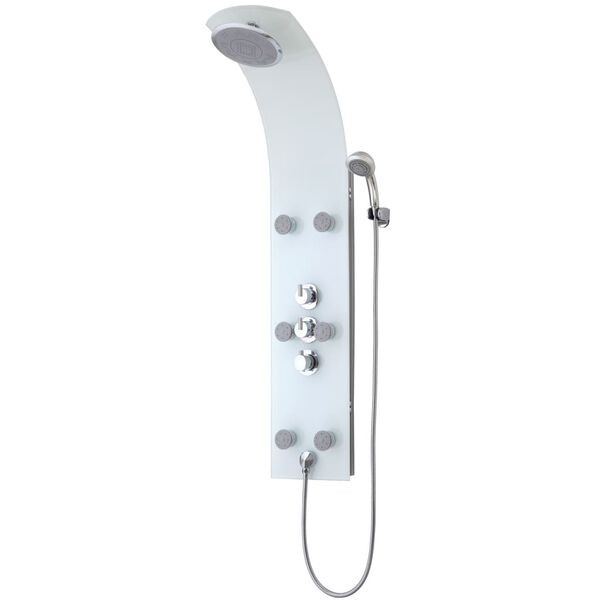 SCH&Uuml;TTE Panneau de douche en verre avec mitigeur LANZAROTE blanc