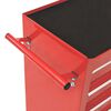 vidaXL Chariot &agrave; outils avec 10 tiroirs Acier Rouge