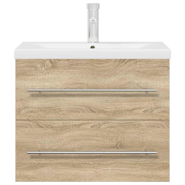 vidaXL Ensemble de meubles de salle de bain 2 pcs ch&ecirc;ne sonoma