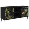 vidaXL Meuble TV RHENEN 102 x 33 x 51 cm Ch&ecirc;ne noir Bois d'ing&eacute;nierie