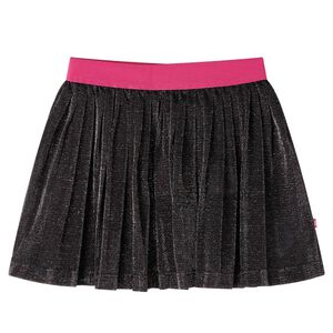 Jupe pliss&eacute;e &agrave; paillettes pour enfants bleu marine 104