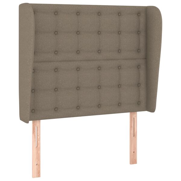 vidaXL T&ecirc;te de lit avec oreilles Taupe 83x23x118/128 cm Tissu