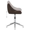 vidaXL Chaises pivotantes &agrave; manger lot de 2 marron similicuir