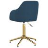 vidaXL Chaises pivotantes &agrave; manger lot de 2 bleu velours