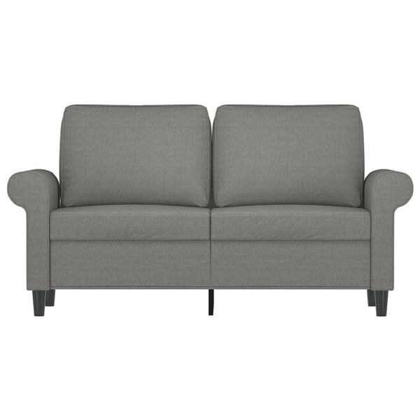vidaXL Canap&eacute; &agrave; 2 places Gris fonc&eacute; 120 cm Tissu
