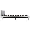 vidaXL Cadre de lit Noir et blanc Similicuir 150x200 cm