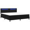 vidaXL Lit &agrave; ressorts avec matelas Noir 180 x 200 cm Simili cuir