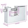 vidaXL Verrou 2 pcs Argent&eacute; 7,9 x 5 x 1,9 cm Fer