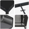 vidaXL Ensemble de salle &agrave; manger pour jardin avec coussin 3 pcs Noir