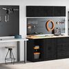 vidaXL Armoires de garage 2 pcs noir bois d'ing&eacute;nierie