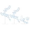 vidaXL Renne/tra&icirc;neaux No&euml;l volant Acrylique 260x21x87 cm Blanc froid