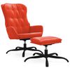 vidaXL Chaise de relaxation avec repose-pied Rouge Similicuir