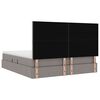 vidaXL Lit avec rangement et LED avec LED Taupe 160 x 200 cm Polyester
