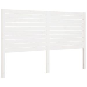 vidaXL T&ecirc;te de lit Blanc 141x4x100 cm Bois massif de pin