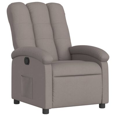 vidaXL Fauteuil inclinable Taupe Tissu