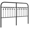 vidaXL T&ecirc;te de lit m&eacute;tal noir 135 cm
