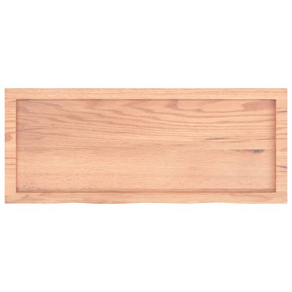vidaXL Dessus de table marron clair bois ch&ecirc;ne massif trait&eacute;