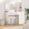 vidaXL Table de Toilette Blanc 78.5 x 41 x 135 cm Bois d'ing&eacute;nierie
