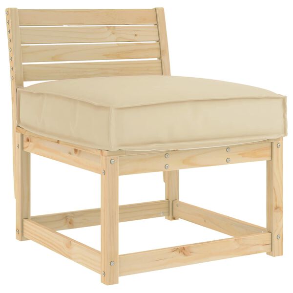 vidaXL Coussin Beige 60 x 60 x 12 cm Tissu Oxford