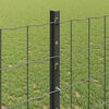 vidaXL Cl&ocirc;ture avec poteau Gris 1,2 x 10 m Acier et PVC