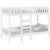 vidaXL Lit superpos&eacute; Blanc 90x190 cm Bois de pin massif
