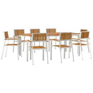 vidaXL Ensemble de repas ext&eacute;rieur 9 pcs