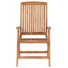 vidaXL Chaises inclinables de jardin et coussins lot de 4 Teck solide