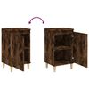 vidaXL Table de chevet ch&ecirc;ne fum&eacute; 40x35x70 cm bois d'ing&eacute;nierie