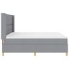 vidaXL Lit &agrave; Ressorts avec matelas Gris clair 200 x 200 cm tissu