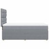 vidaXL Sommier &agrave; lattes de lit et matelas Gris clair 90x190 cm Tissu