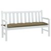 vidaXL Coussin de banc de jardin taupe mélangé 150x50x7 cm tissu