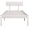 vidaXL Cadre de lit sans matelas blanc bois massif