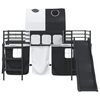 vidaXL Lit mezzanine pour enfants Noir 99,5 x 200 cm M&eacute;tал