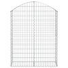 vidaXL Panier de gabions arqu&eacute; 100x30x120/140 cm Fer galvanis&eacute;