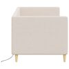 vidaXL Lit avec &eacute;clairage USB Cr&egrave;me Tissu 90x200 cm