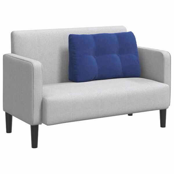 vidaXL Coussin de Dos Bleu police 80 x 24 x 50 cm Velours