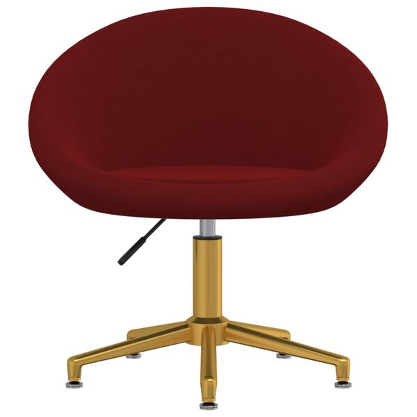 vidaXL Chaises &agrave; manger lot de 2 rouge bordeaux velours