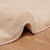 vidaXL Tapis en Fourrure Synth&eacute;tique de Lapin Olite Taupe &Oslash; 120 cm